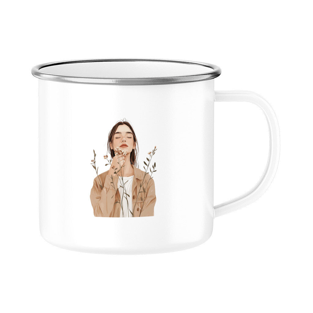 Emaille Tasse Quiet Bloom