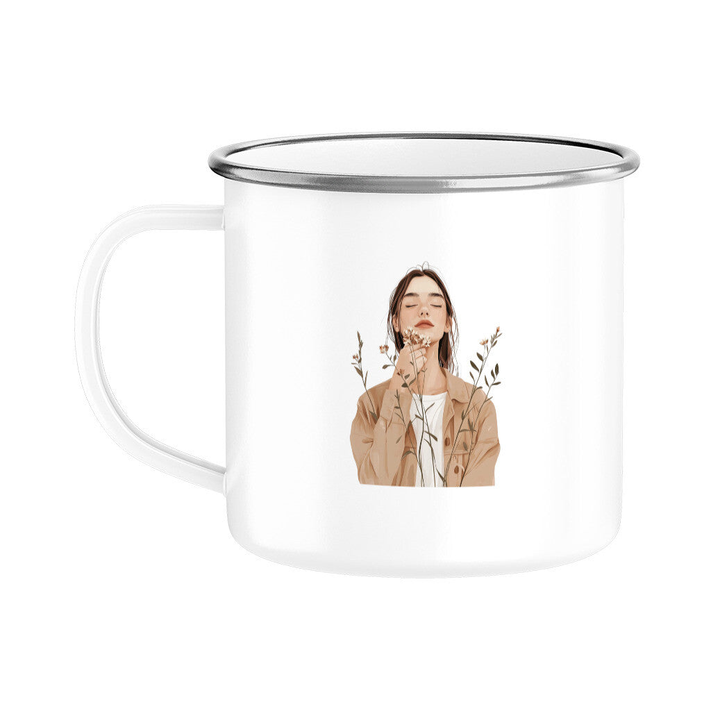 Emaille Tasse Quiet Bloom