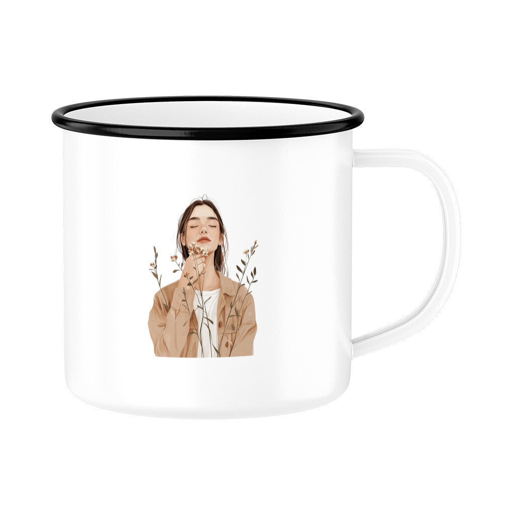 Emaille Tasse Quiet Bloom