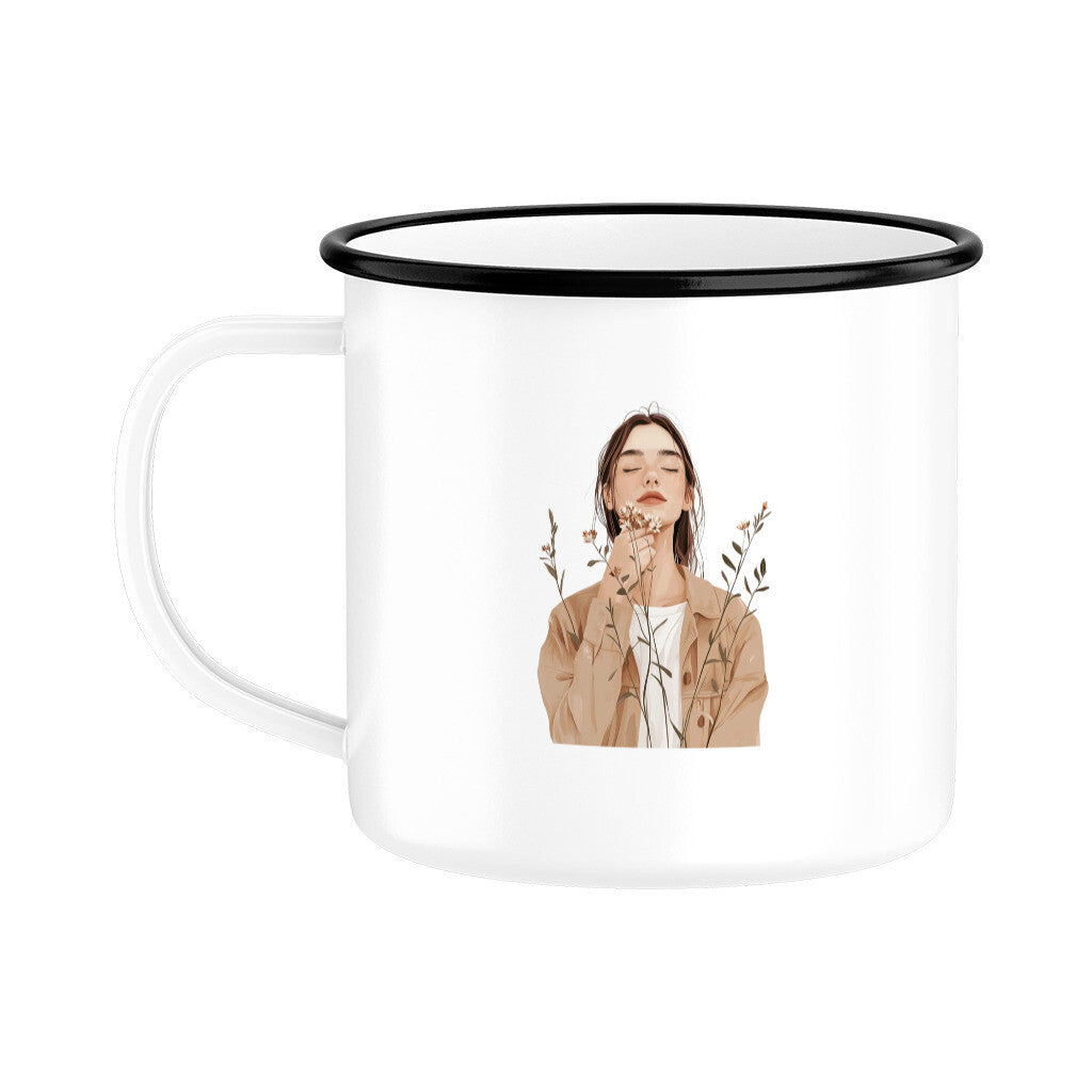Emaille Tasse Quiet Bloom
