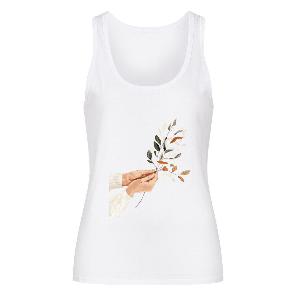 Premium Organic Tanktop Women – Mit zartem Hand-Design