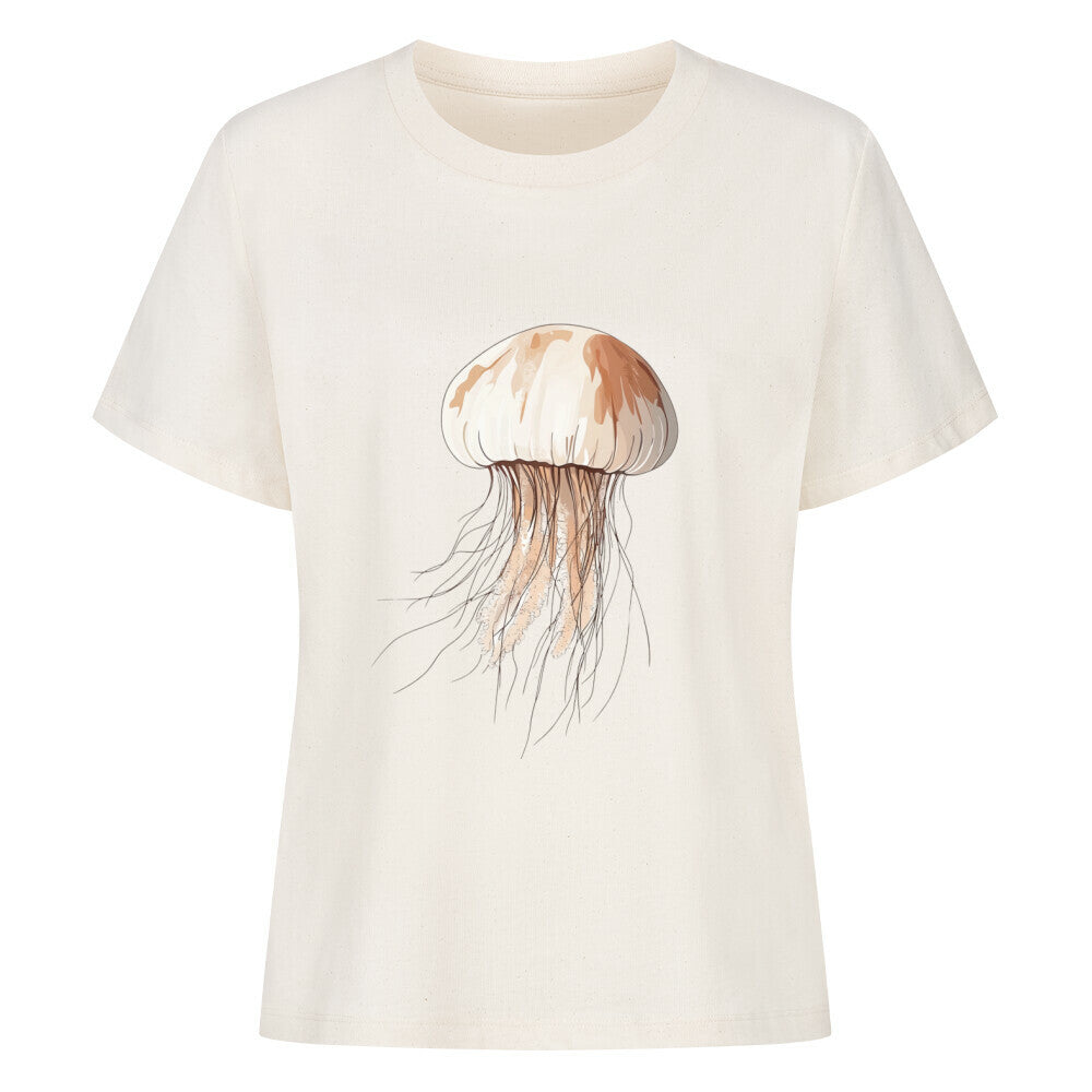 Premium Organic Shirt Women – Mit Qualle-Print für einen sanften Look
