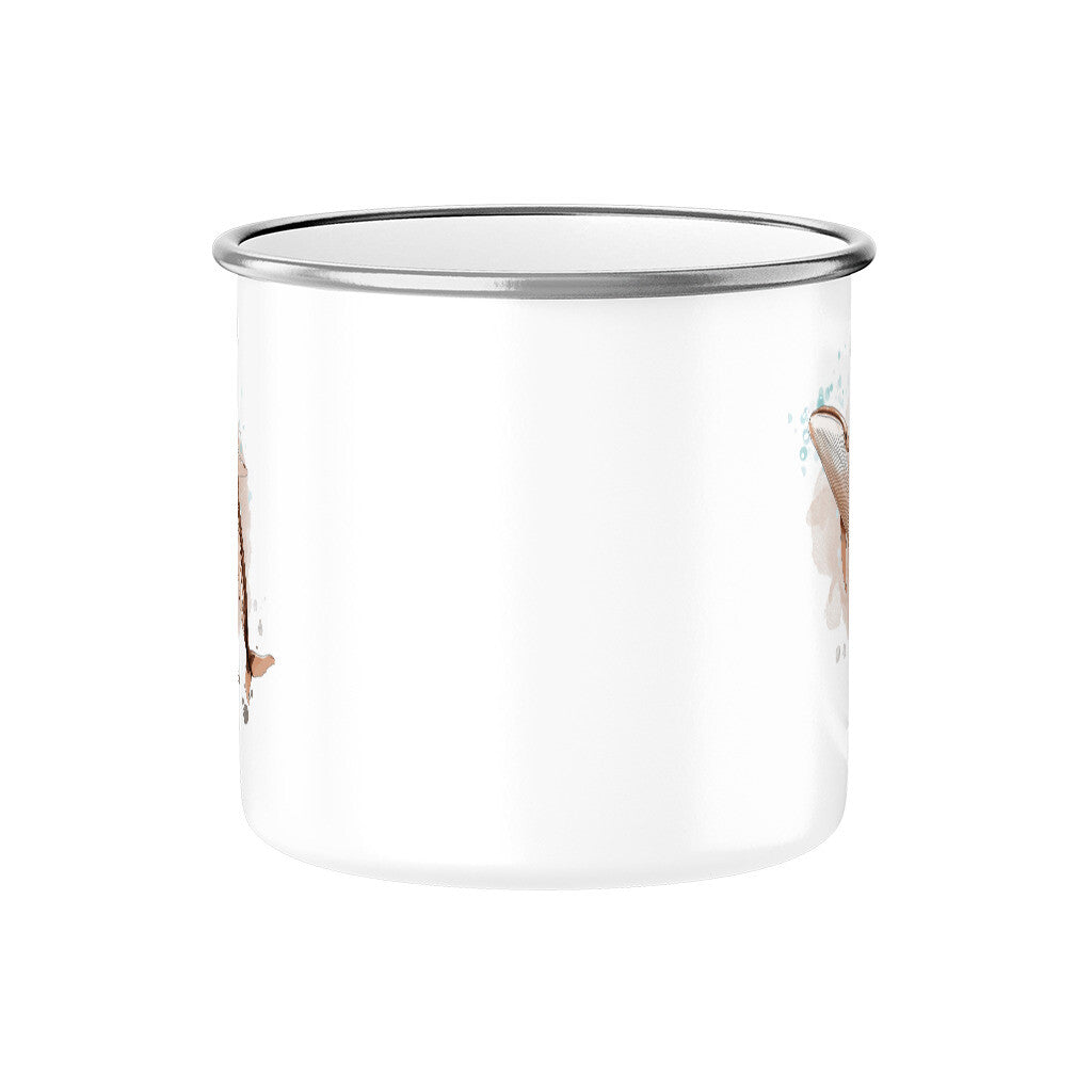 Emaille Tasse Wal – Robuste Tasse für dein Heißgetränk