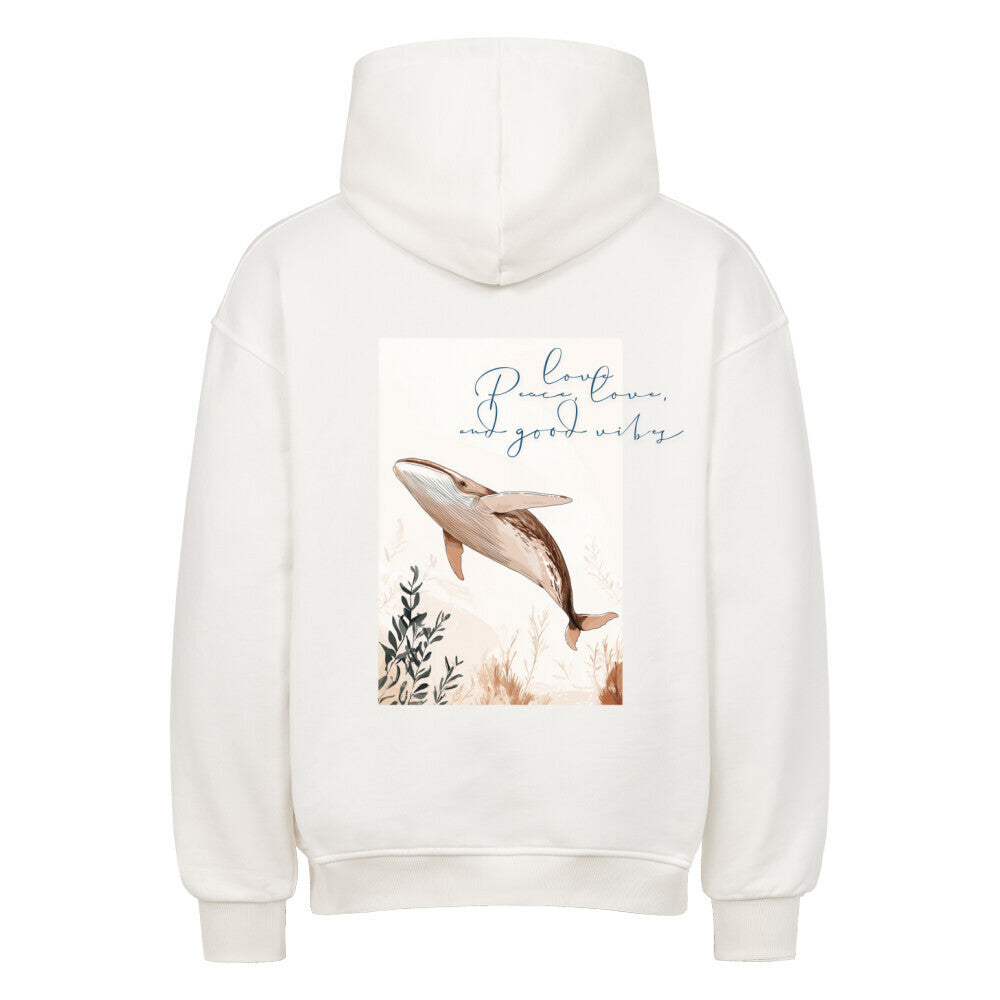 VACANCY Oversized Hoodie – Mit Wal-Design