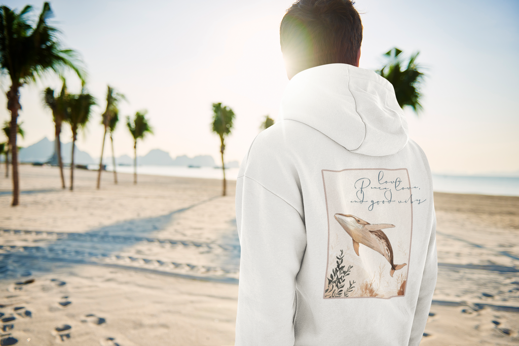 VACANCY Oversized Hoodie – Mit Wal-Design
